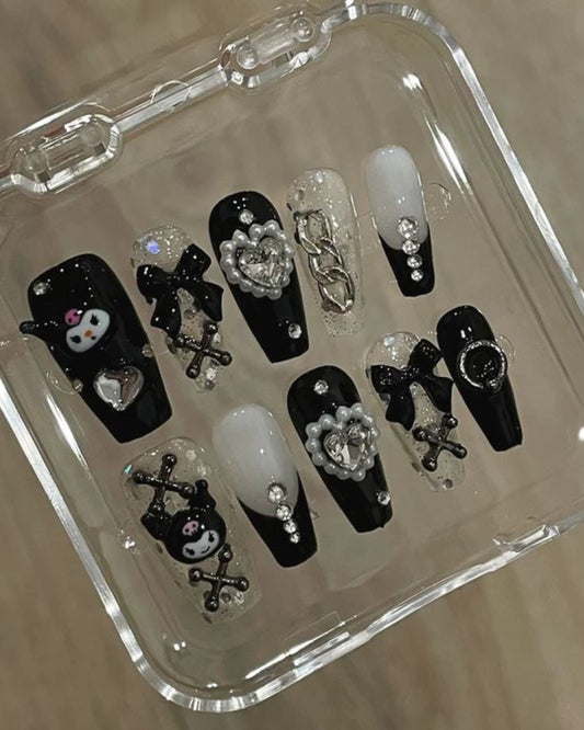 Kuromi’s Hex Press on Nails