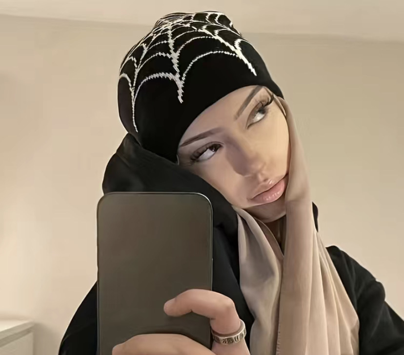 Spider web beanie