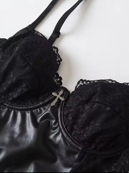 Lace Cross Corset Top