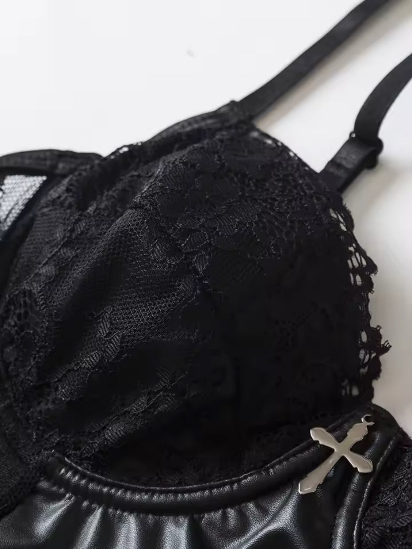 Lace Cross Corset Top