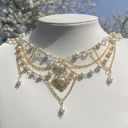 Golden Heart Hand Crafted Necklace