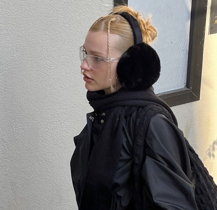 Fluffy  Black Earmuffs
