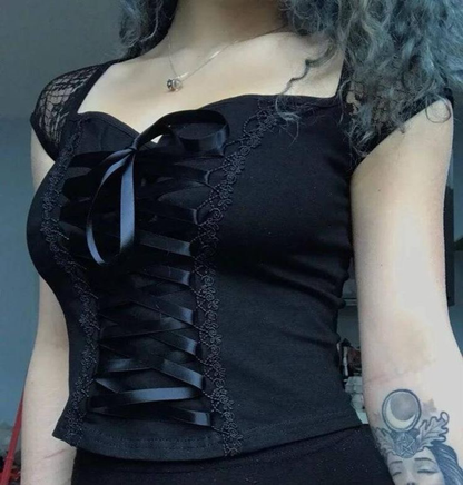 Dark Lace Top