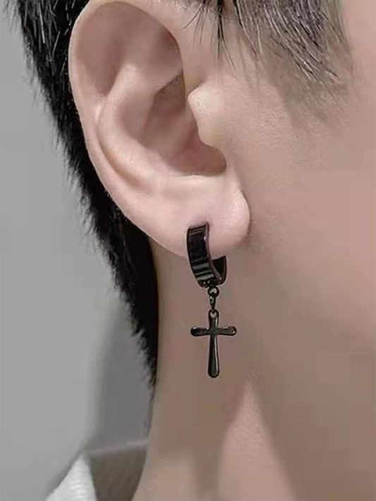 Stainless Steel Cross Earring