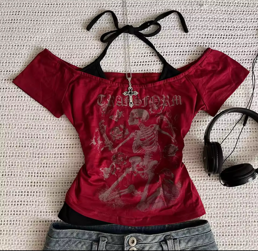 Riot Red Halter Top
