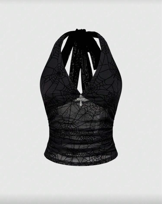 Spiderweb Halter top