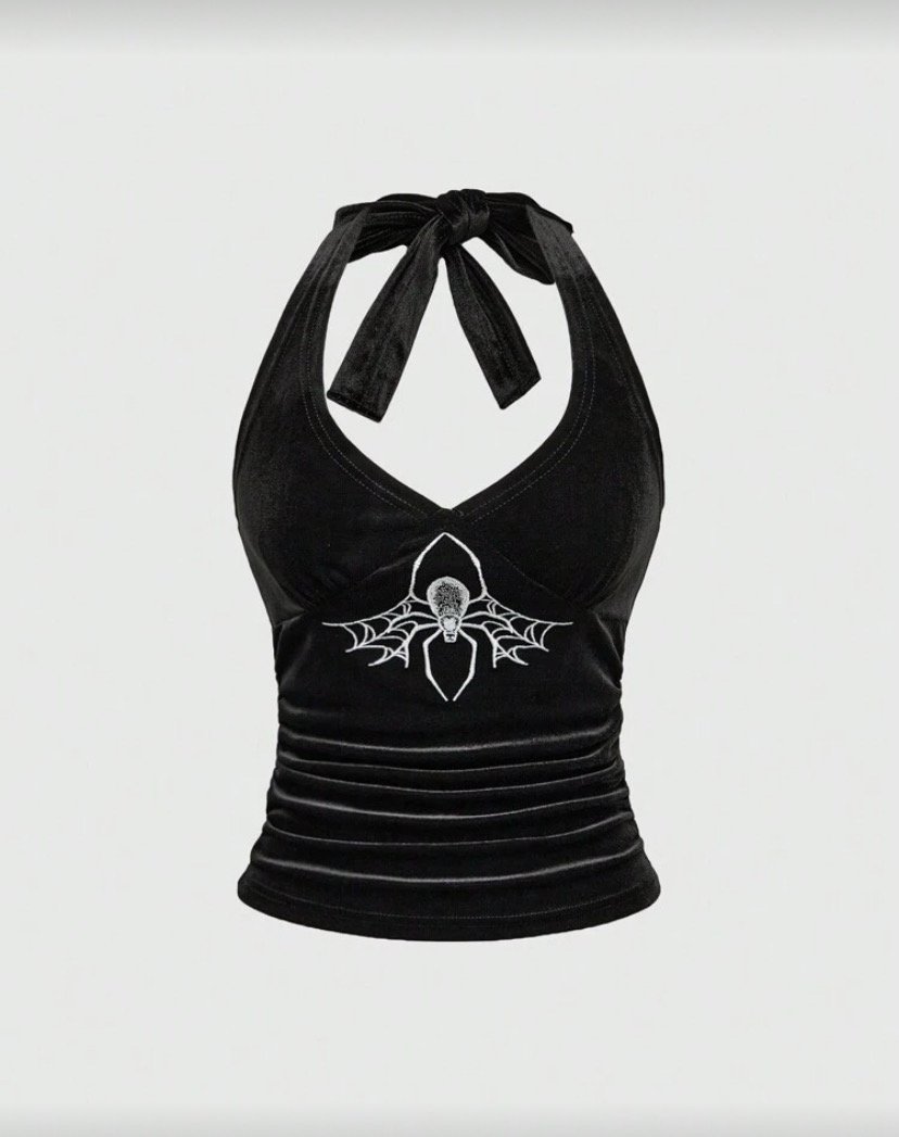 Velvet Halter Top