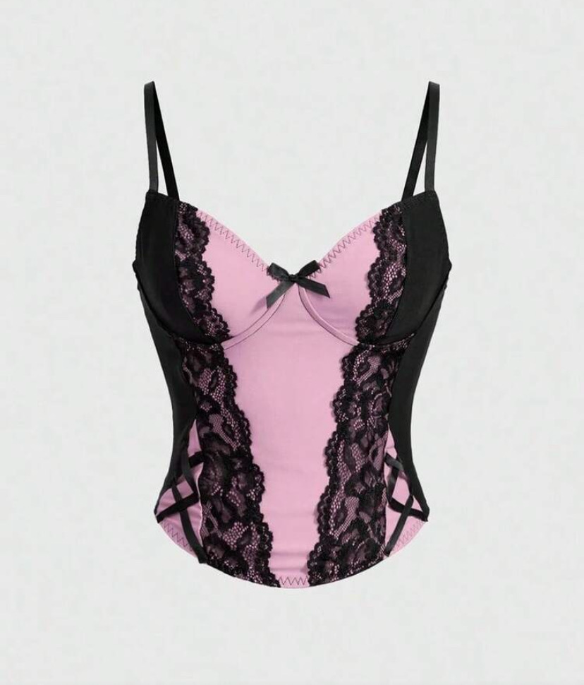 Y2K Lace Corset Top