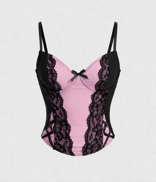 Y2K Lace Corset Top