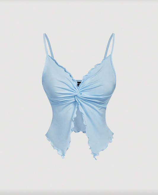 Blue Frill Top