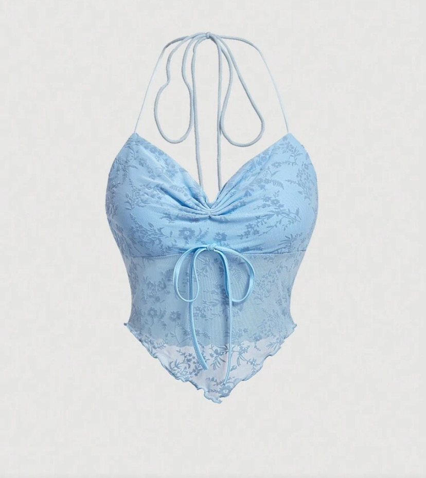 Blue Halter Top
