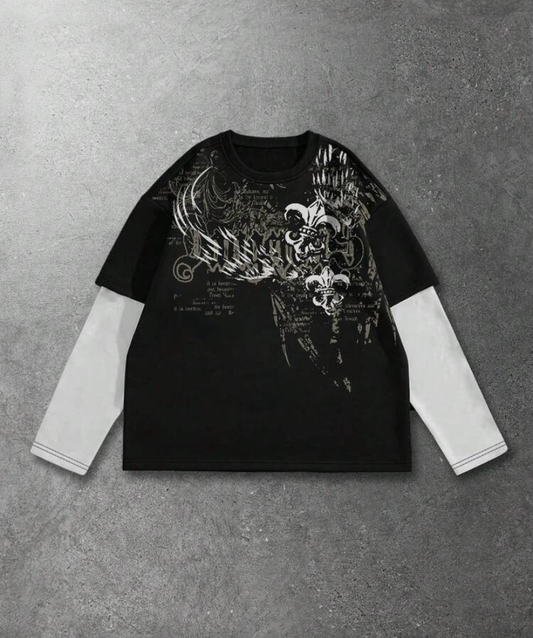 Dark Faux Sleeve tee