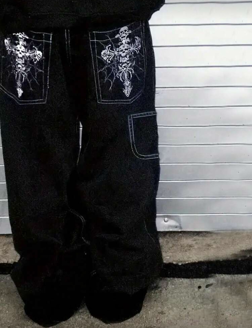 Cross Dark Graphic Jeans