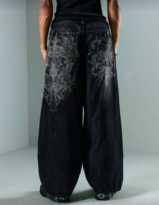 Dark Graphic Jeans