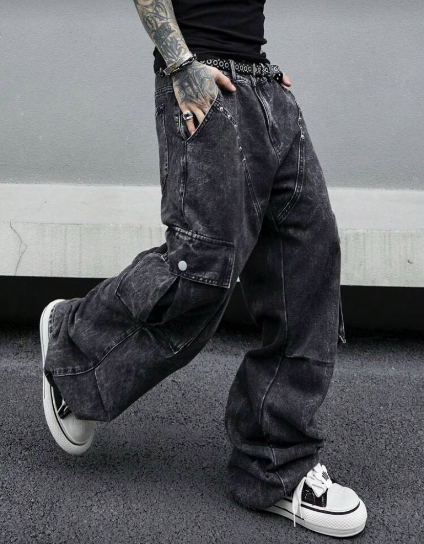 Acid Wash Denim Jeans