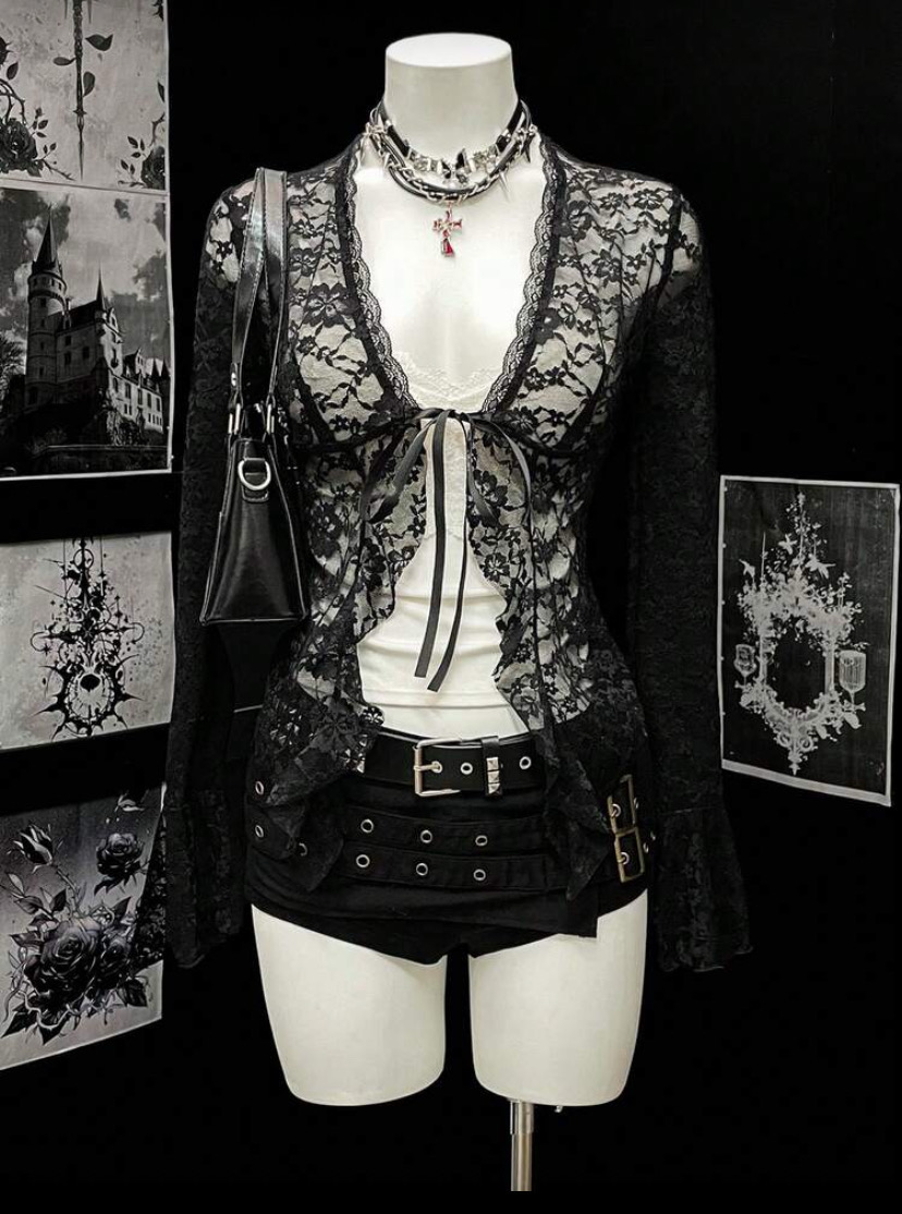 Black Frill Top