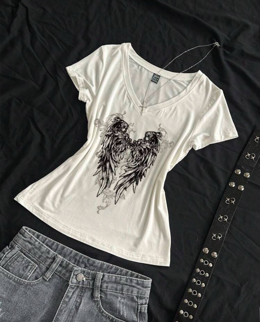 White Graphic Tee
