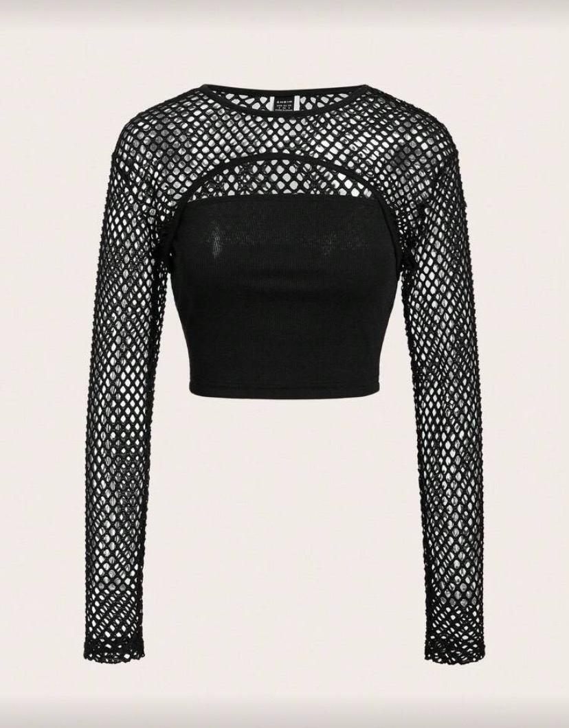 Fishnet Top Set
