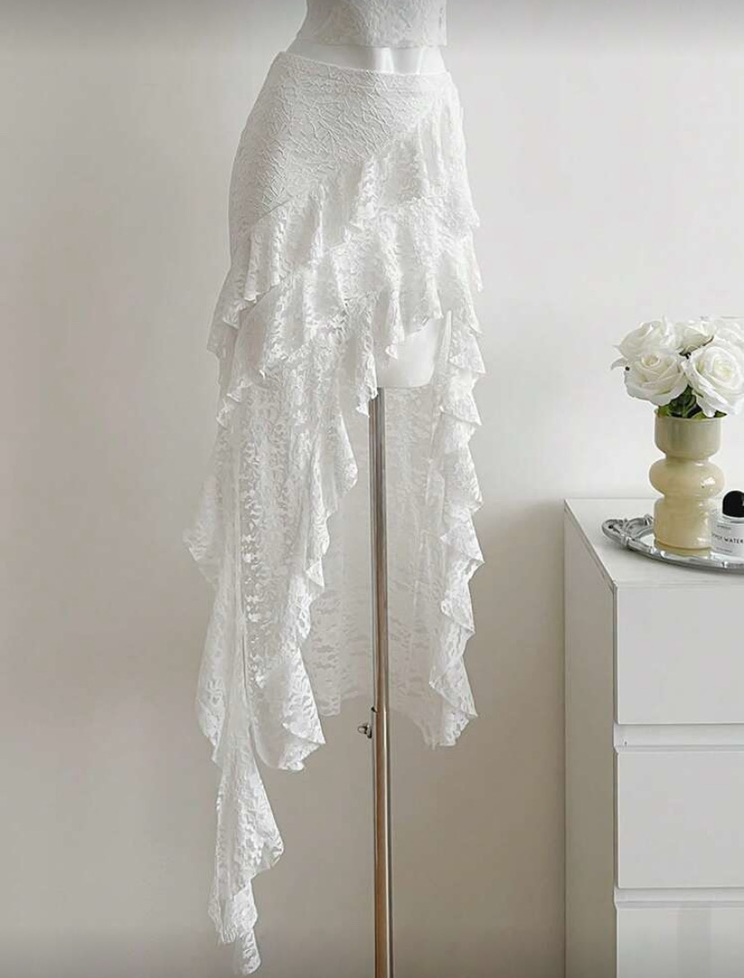 White Frill Skirt