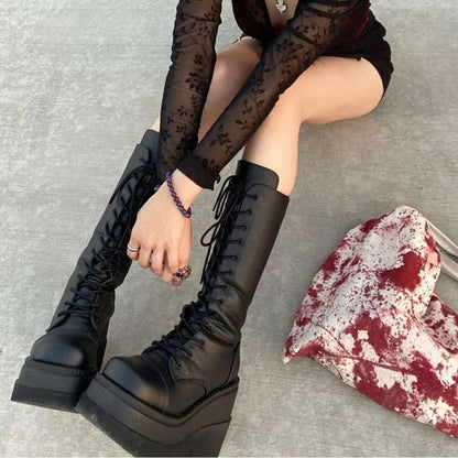 Lace up Platform Boots