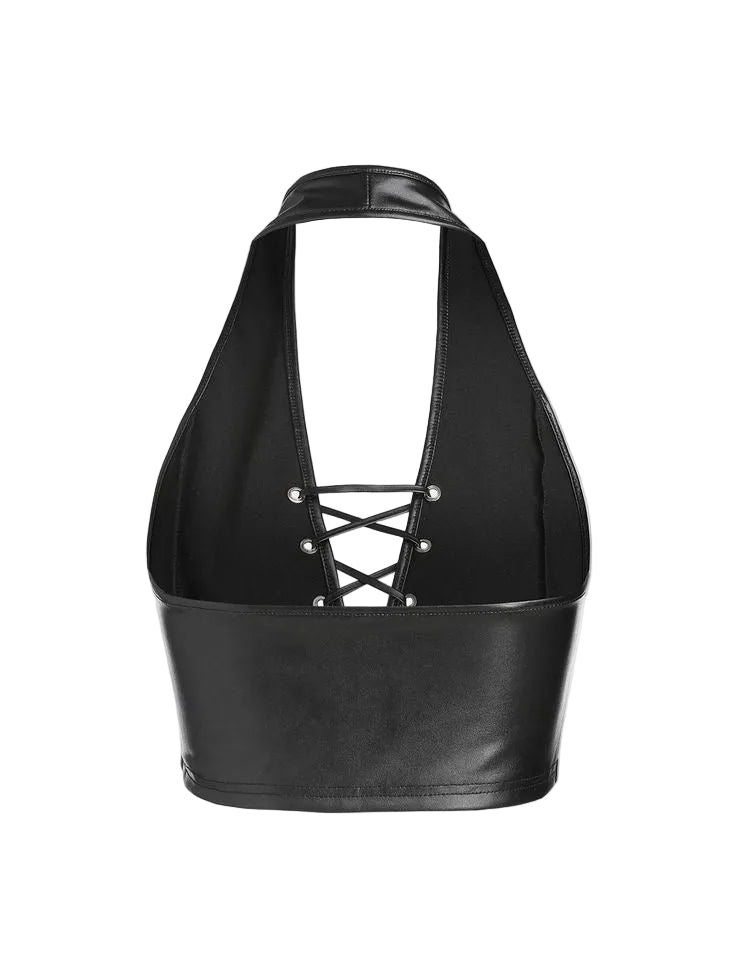 Halter Leather Top