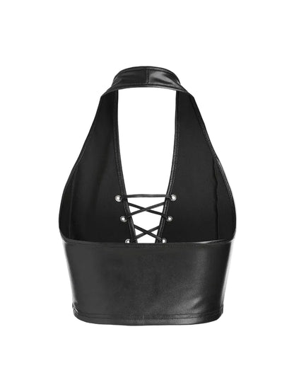 Halter Leather Top