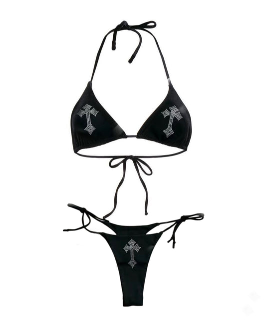 Rhinstone Cross Bikini