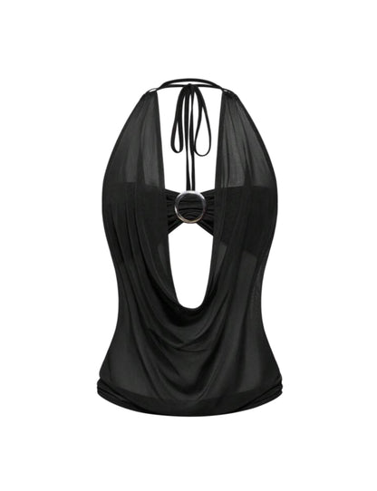 Black Halter Top