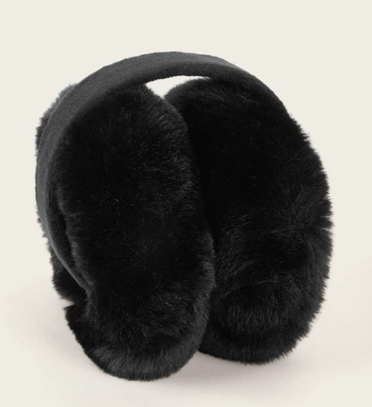 Fluffy  Black Earmuffs