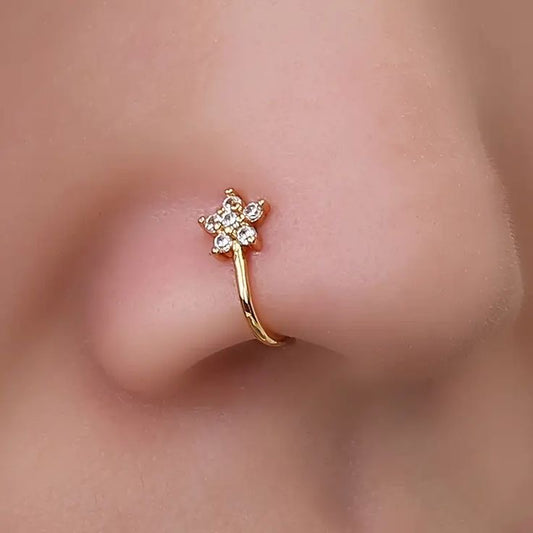 Flower Faux Nose Ring