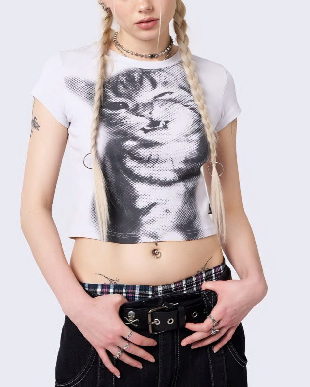 Pixel Kitty Baby Tee
