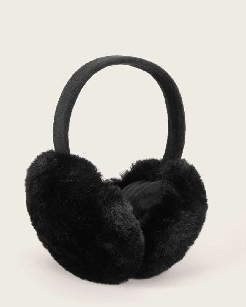 Fluffy  Black Earmuffs