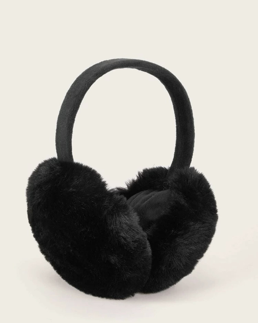 Fluffy  Black Earmuffs