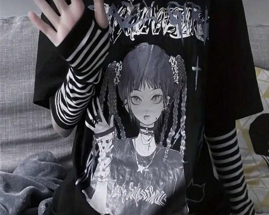 Striped Fingerless Gloves