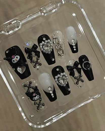 Kuromi’s Hex Press on Nails