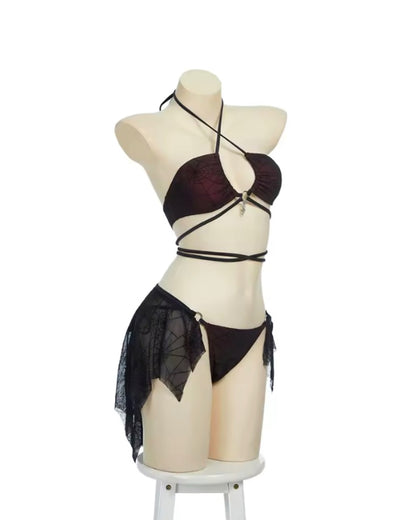 Crimson Web Bikini