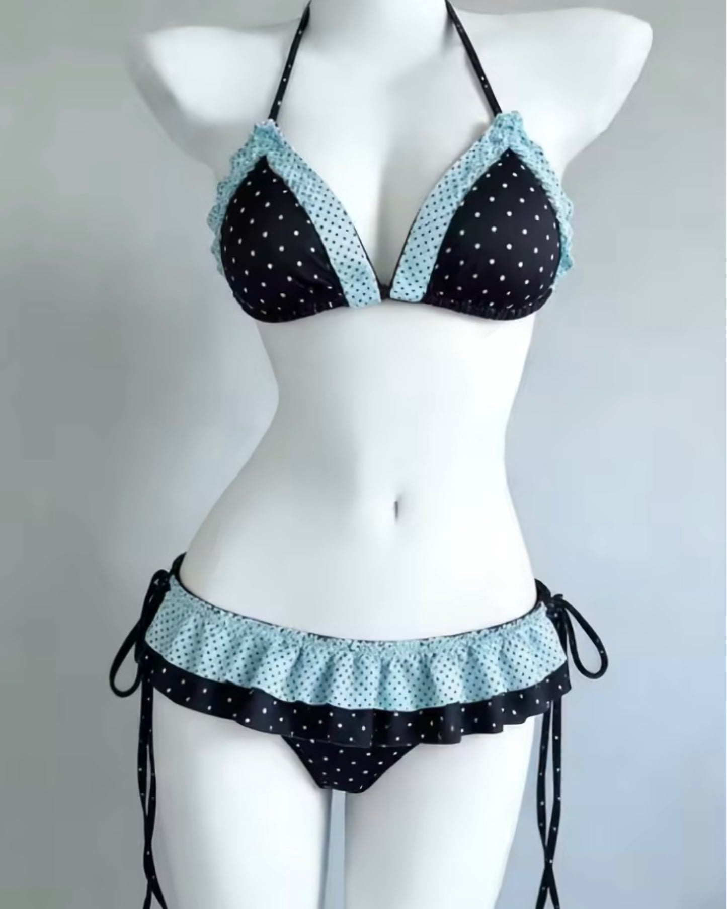 Polka Dot Frill Bikini
