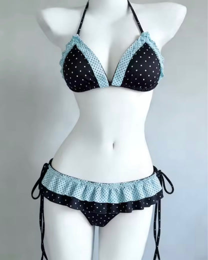 Polka Dot Frill Bikini