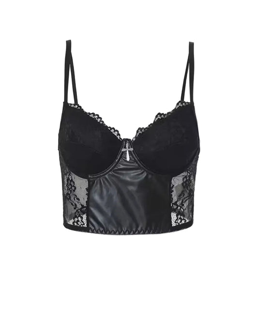 Lace Cross Corset Top