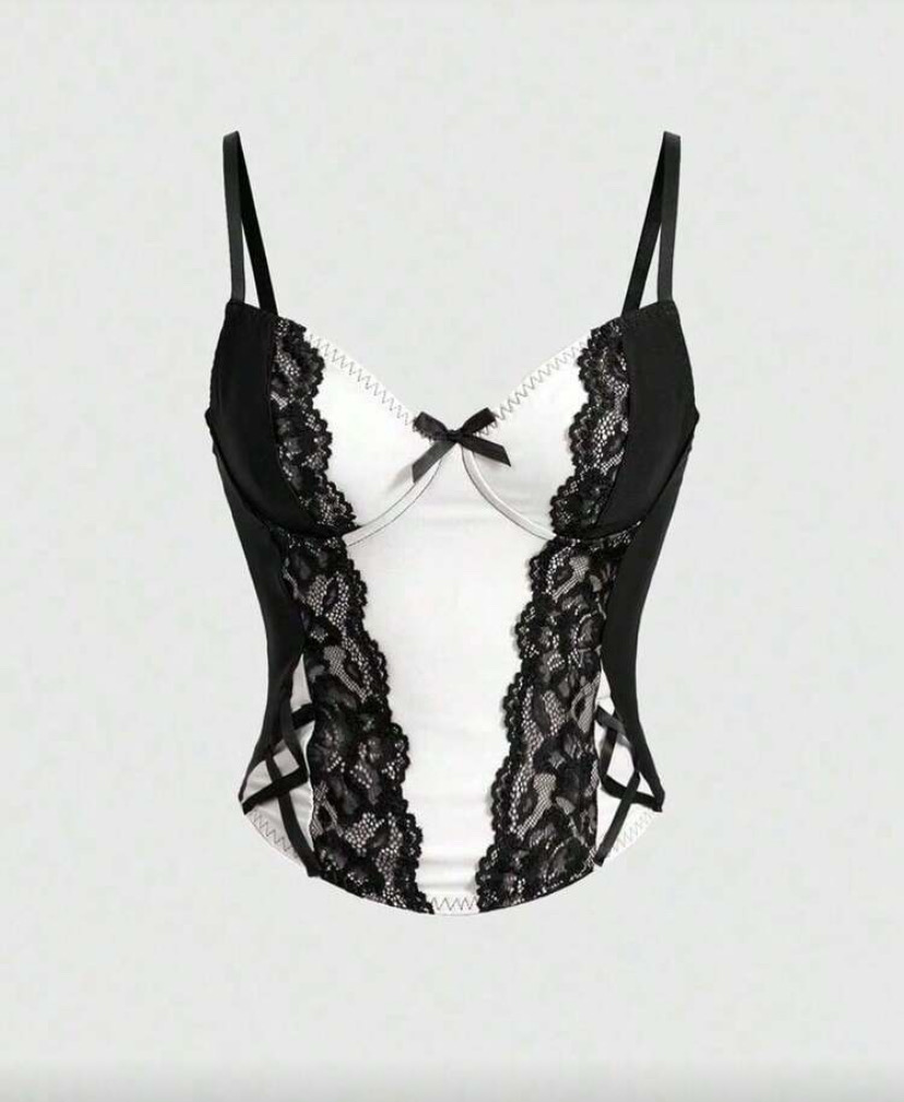 Y2K Lace Corset Top