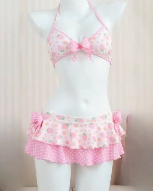 Strawberry  Kawaii Bikini